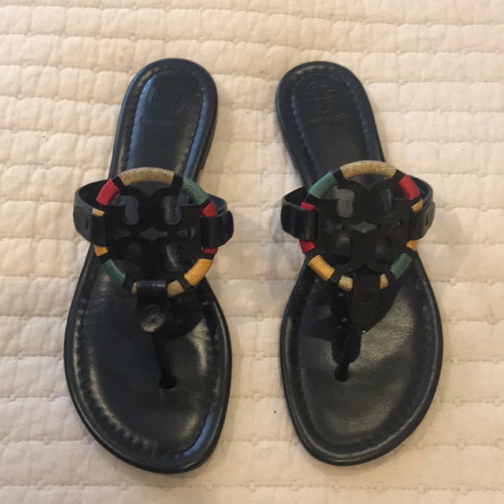 Tory Burch Miller sandals - multi color, size 8